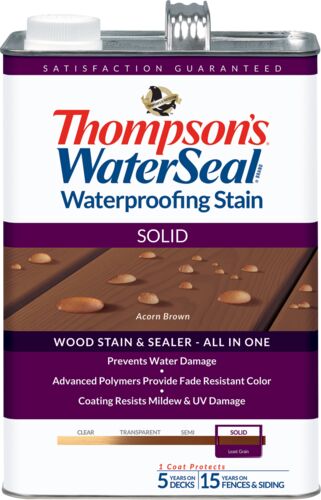 Acorn Brown Solid Waterproofing Stain - 1 Gallon