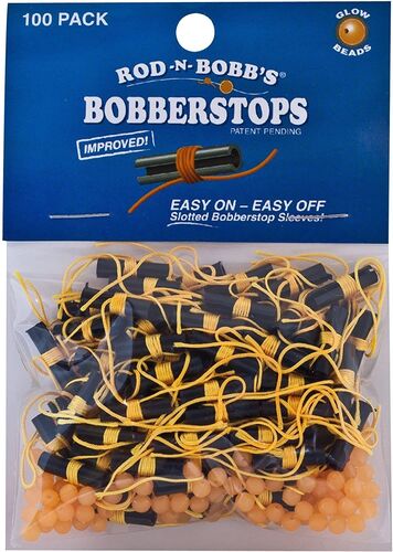 Fishing Bobber Float Stops with Glow Beads 6Pk Orange