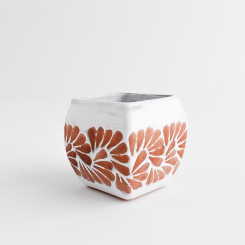 Talavera 5" Bubble Square Planter  in Verona