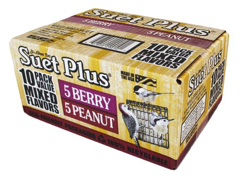 Suet Plus Mixed Flavor Suet Cakes - 10-Pack
