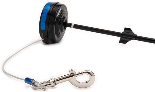Retractable Cable Tie Out Stake 25-80 lb - 20 ft