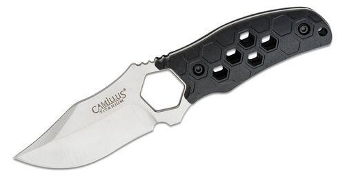 Comb 7.25" Fixed Blade Knife in Black