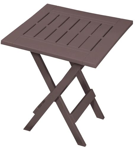 Resin Folding Side Table in Earth Tone