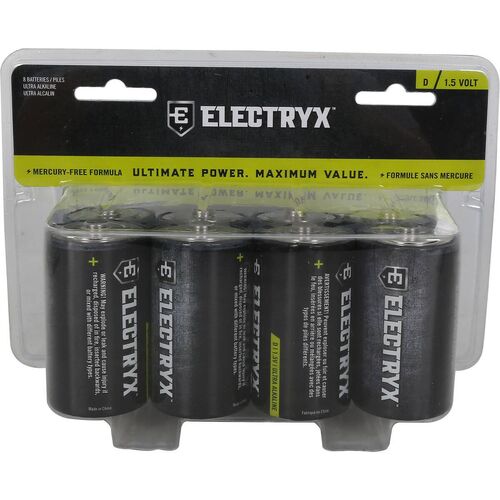 D/1.5 Volt Ultra Alkaline Batteries - 8-Pack