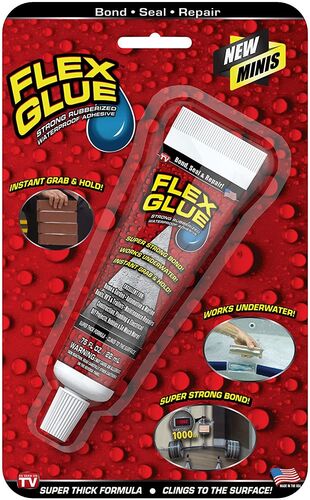 0.75 Oz Flex Glue White Mini Strong Rubberized Waterproof Adhesive