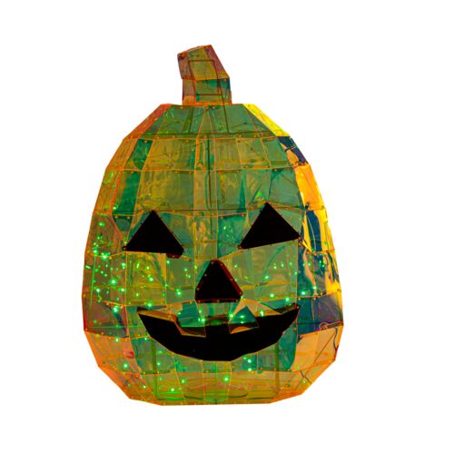 35.75" Holographic Pumpkin Outdoor Halloween Decor