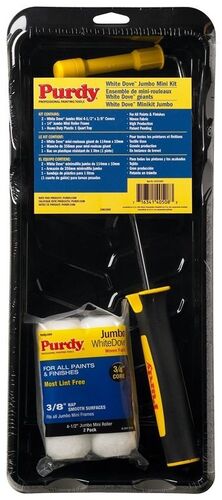4.5" Mini White Dove Paint Roller Kit