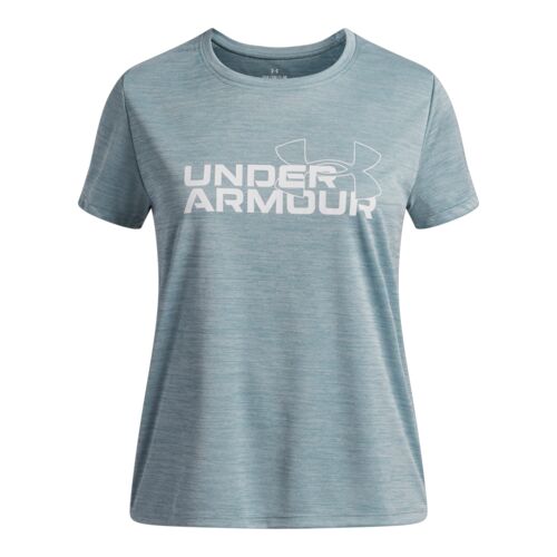 Girls' UA Tech Twist Wordmark Logo Short Sleeve Tee
