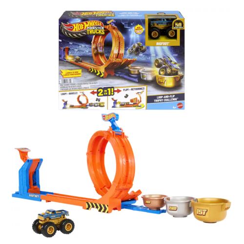 Monster Trucks Loop-and-Flip Trophy Challenge Playset