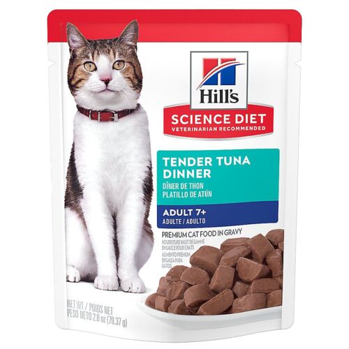 Adult 7+ Tender Tuna Dinner Cat Food - 2.8 oz Pouch