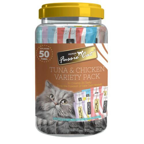 Tuna & Chicken Puree Variety Pack - 50 Count Tub