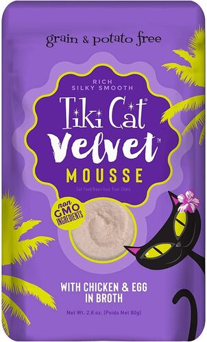 Velvet Mousse Chicken & Egg. Cat Food 2.8 oz Pouch