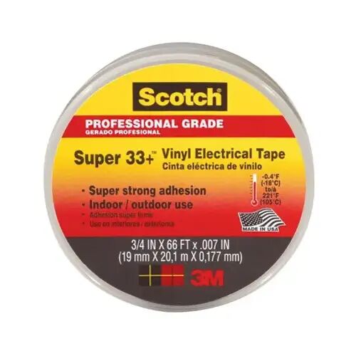 Super 33 Plus Vinyl Electrical Tape in Black - 3/4" x 66"