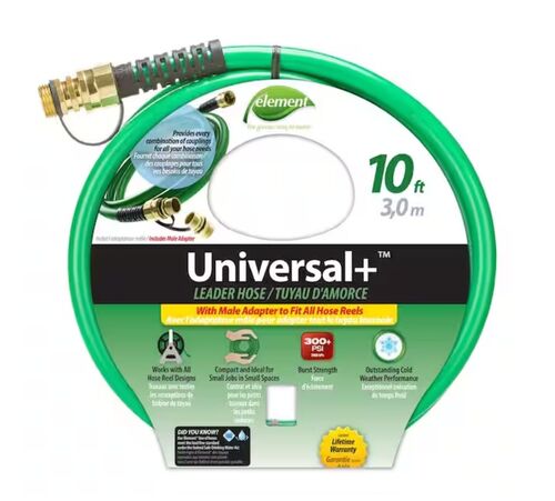 1/2" x 10' Green Leader Hose