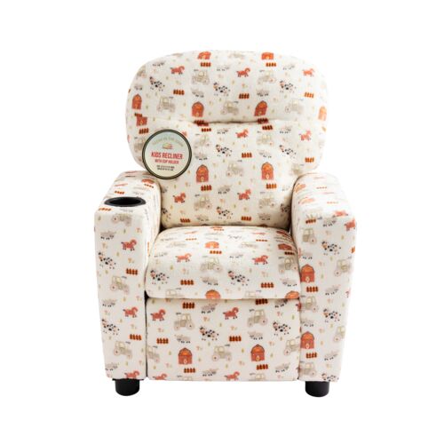 Kids' Recliner in Tractor & Animal Print