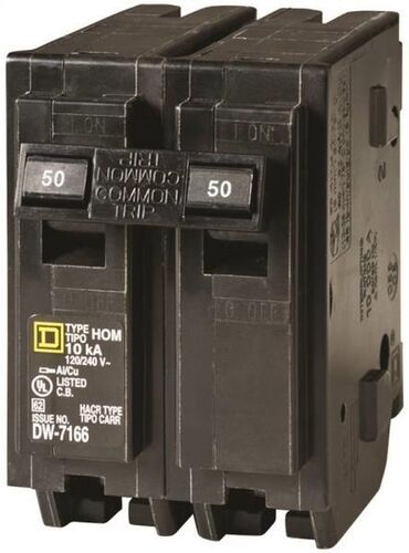 120/240 VAC, 50 Amp, 2 Poles Standard Circuit Breaker