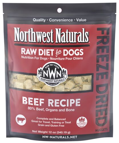 Freeze Dried Raw Diet for Dogs in Beef Recipe - 12 oz