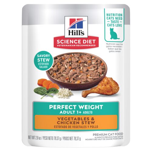 Adult Perfect Weight Vegetables & Chicken Stew Wet Cat Food - 2.8 oz