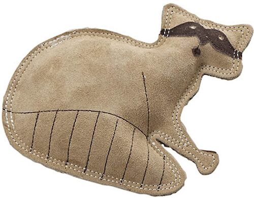 Dura-Fused Small Raccoon 7.25 Leather Dog Toy