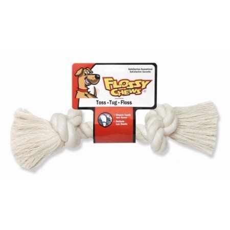 9 100-Percent Cotton White Rope Bone - Small
