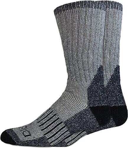 Men's 2-Pack Heavyweight Wool Blend Thermal Crew Socks - Navy Blue