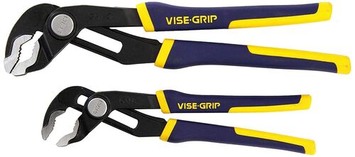 2 Piece V-Jaw GrooveLock Pliers Set