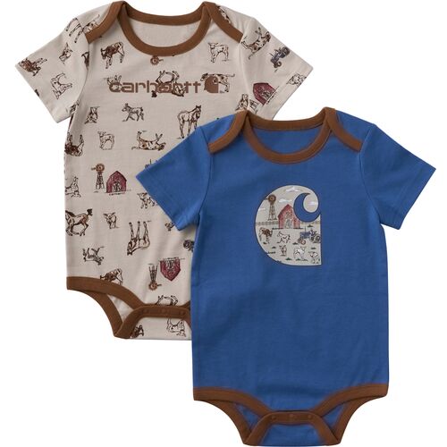Boys' 2-Piece Short Sleeve Farm Bodysuit Set