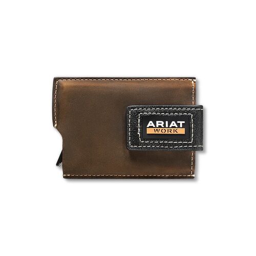 Men's Utility Leather Work Wallet in Brown