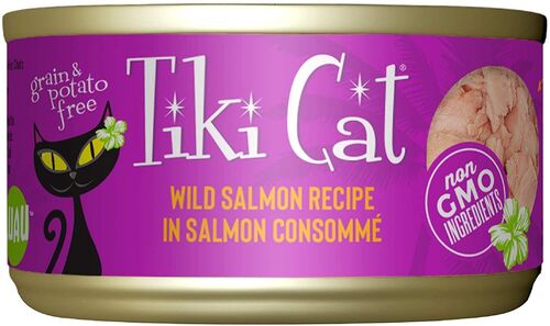 Wild Salmon in Salmon Consomme Canned Cat Food 2.8 oz