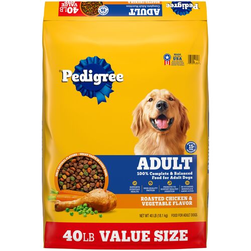 Adult Complete Nutrition Roasted Chicken, Rice & Vegetable Flavor Dry Dog Food - 40 Lb