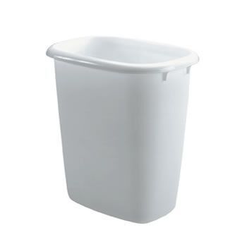 Vanity Open Top Wastebasket in White - 6 Quart