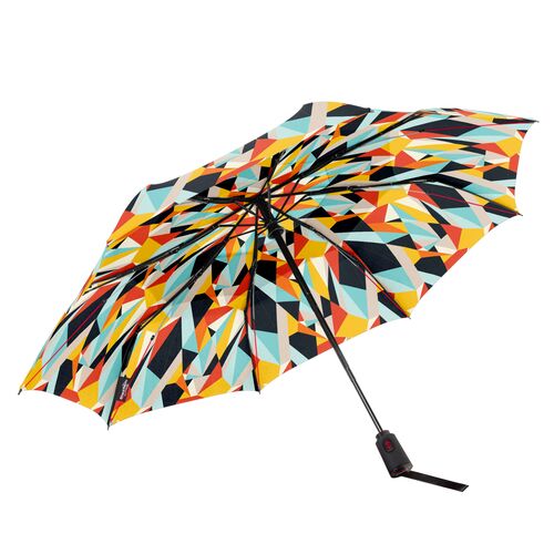 Vortex Vented 43" Arc Auto Open & Close Compact Umbrella In Metro Print