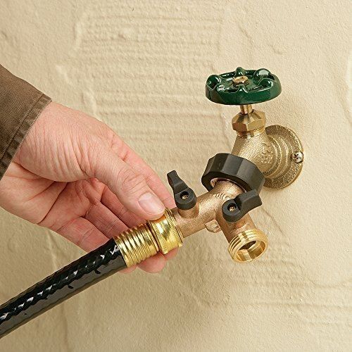 Brass Hose Y-Connector with Shut-Off Valves