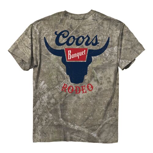 Men's Coors New Camo with Rodeo Logo Short Sleeve Graphic T-Shirt