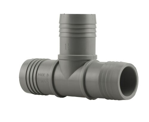 1-1/2" Insert x 1-1/2" D Insert Polypropylene Tee