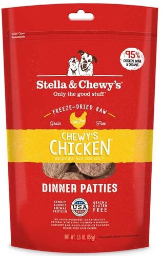 Chicken Dinner Patties Grain-Free Freeze-Dried Dog Food - 5.5 oz
