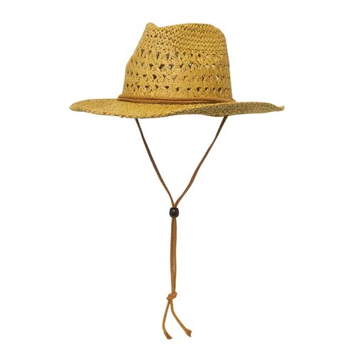 Paper Straw Cowboy Hat in Mocha Brown