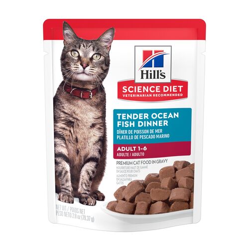 Adult Tender Ocean Fish Dinner Cat Food - 2.8 oz Pouch