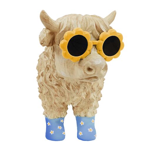 Cow with Glasses and Boots Decor