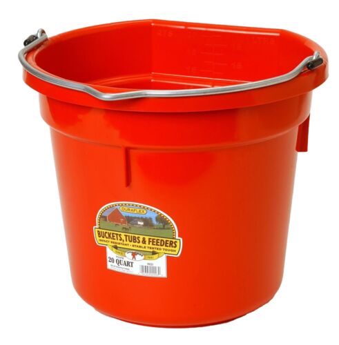 20 Quart Flat Back Plastic Bucket