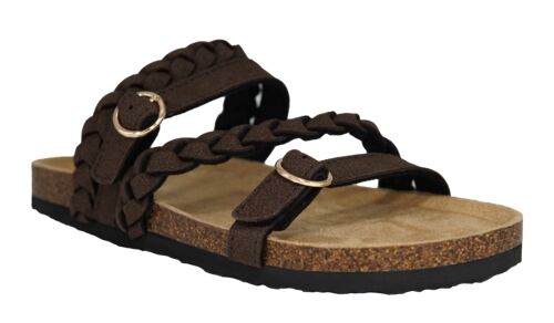 Women's Braided Multi-Strap Corkbed Sandals