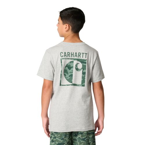 Boy's Youth Short Sleeve Camo Logo Tee