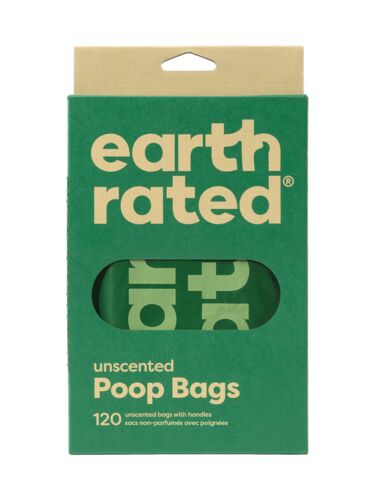 Unscented Poop Bags with Handle - 120 Count