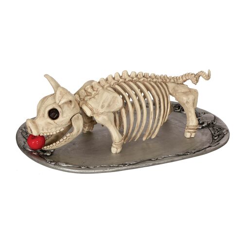 Pig Eating Apple Skeleton