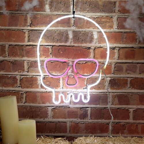 Skull Neon Light Window Decor