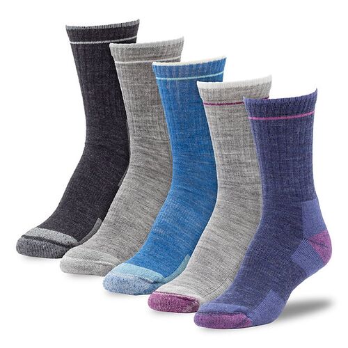 Outdoor Merino Wool Micro Crew Socks in Assorted Colors - Medium