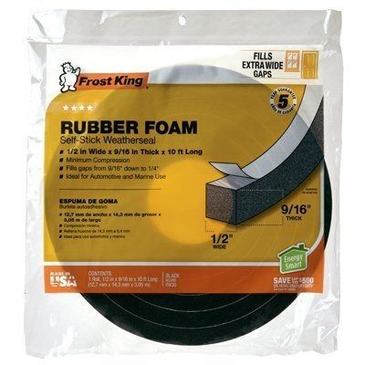 R930H 1/2x9/16 Black Foam Tape