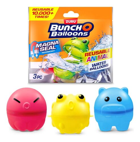 Bunch O Balloons Reusable Animal Water Balloons - 3-Pieces