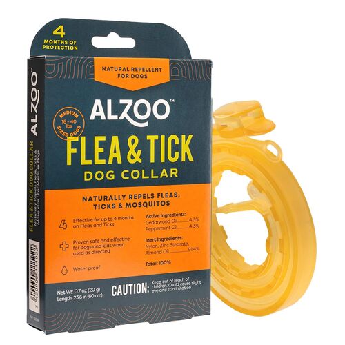 Natural Repellent Flea and Tick Collar for Dogs - Medium 16-40 Lbs
