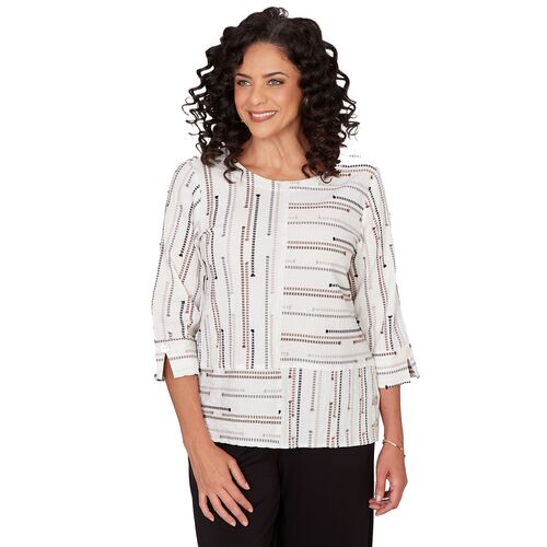 Women's Spliced Jacquard Stripe Top